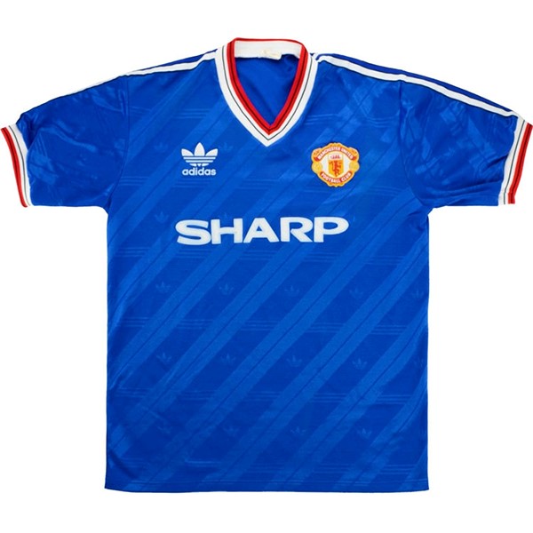 Tailandia Camiseta Manchester United 3ª Kit Retro 1986 1988 Azul